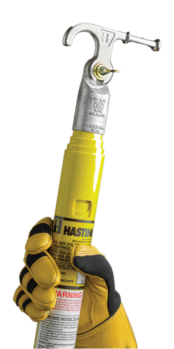 Hand holding a Hastings Tel-O-Pole®